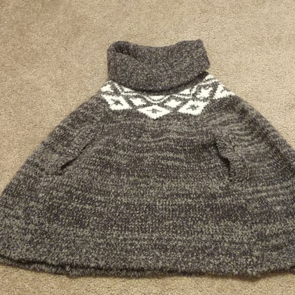 Cowl neck poncho